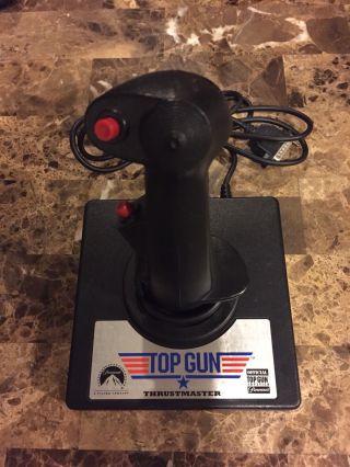 Top Gun Thrustmaster Vintage Pc Computer Joystick Paramount 15 Pin Controller