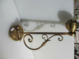 Vintage Brass Wall Light Old Sconce Adjustable Swing Lamp 6
