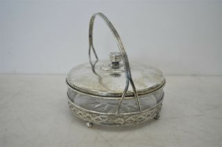 Vintage Marked Sterling Silver.  925 Candy/nut/trinket Dish W/glass Insert 91g