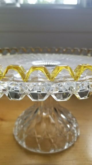 Vintage Glass Cake Stand Plate,  9 