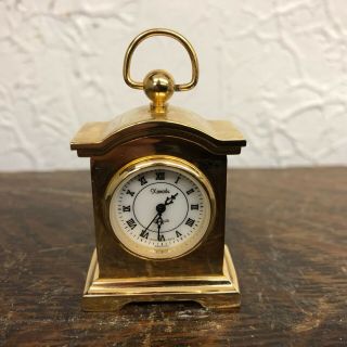 Vintage Xanadu Gold Tone Dollhouse Miniature Mantle Clock