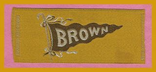 Vintage 1910 Brown University Bears Tobacco Silk Twelfth Night Rare