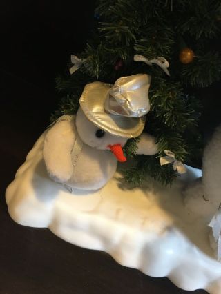 Rare Telco Vintage Snow Bunny Girl W Tree Christmas Motionette 3
