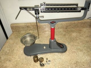 Vintage Ohaus Loading Scale Model 314 With Weights