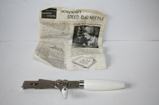 Vintage Norcraft Speed Rug Needle Made In Denmark 101 Needle Crafts Euc