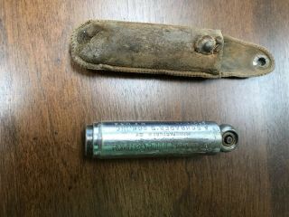 Vintage A Schrader Son’s Balloon Tire Gauge & Case Brooklyn Ny Patent 1923