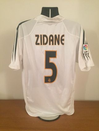 Real Madrid Home Shirt 2004/05 Zidane 5 Large Vintage Rare