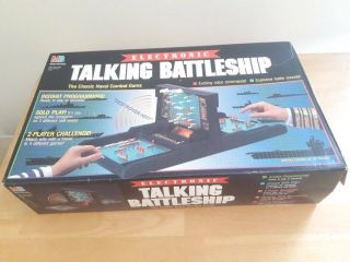 Vintage Electronic Talking Battleship Game 1989 Mb Complete &