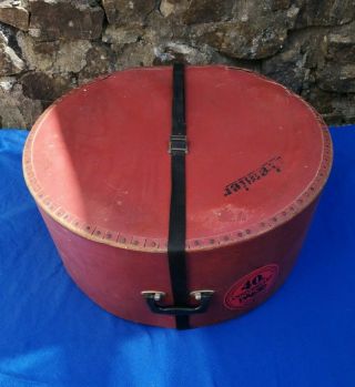 Vintage Premier 24 " Bass Drum Classic Red Case With Strap & Buckle From 1970 
