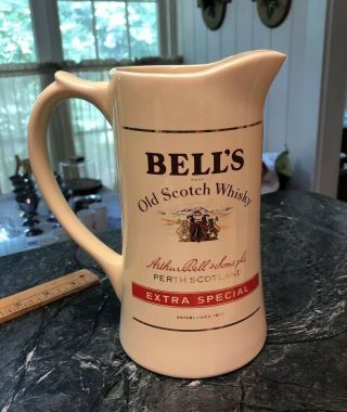 Vintage Bell’s Old Scotch Whiskey Ceramic Barware Jug Water Pitcher England