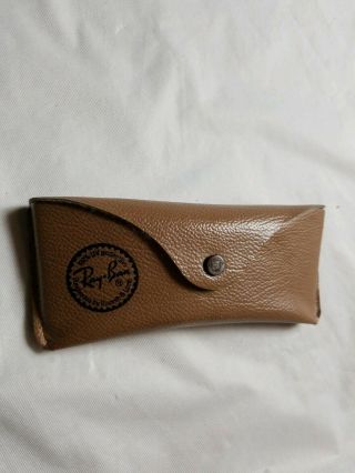 Vintage Bausch & Lomb Ray - Ban Leather Sunglass Case Only Made In Usa.