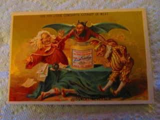 Vintage Liebig Extract Of Meat Judgment Reversed 4 1/8 X 2 3/4 In
