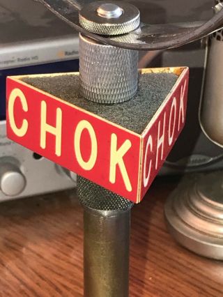 Vintage Chok Radio Station Microphone Flag - 1940 