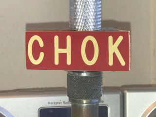 Vintage CHOK Radio Station Microphone Flag - 1940 ' s - 50 ' s - Canada - FLAG ONLY 3