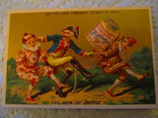 Vintage Liebig Extract Of Meat Arm Of Justice 4 1/8 X 2 3/4 In