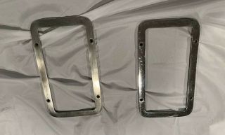 Pair Vintage Chrome Step Pad Frames For Glasspar Seafair Series