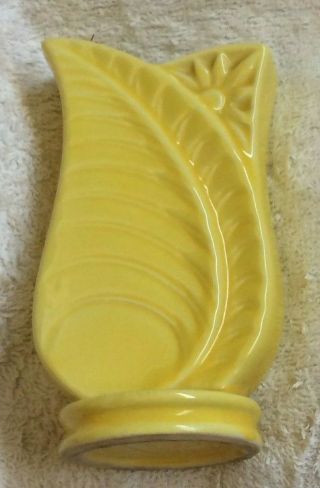 Vintage Small Ceramic Bud Vase Bright Yellow Marked Usa