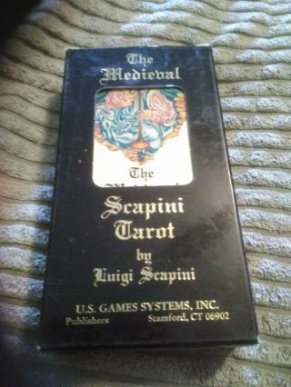Vintage The Medieval Scapini Tarot Cards By Luigi Scapini 1985 Complete Ec