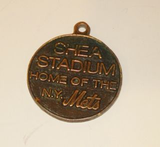 Vintage Shea Stadium Home Of The Ny Mets Medal For Keyring Key Chain