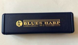 M Hohner Blues Harp Harmonica Key Of F Made In Germany Vintage