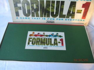 Vintage 1963 Parker Brothers Formula 1 Car Racing Board Game Complete