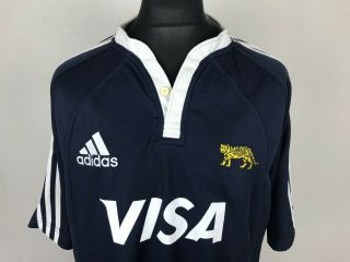 Vintage ARGENTINA 2000 ' s ADIDAS Away Rugby Union Jersey Men ' s Size L Los Pumas 2