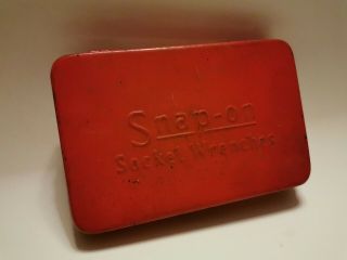 Vintage Snap On Tools Socket Wrenches Metal Case Container