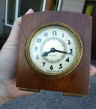 Vintage Seth Thomas 8 Day Table Clock Brass Wood (not)