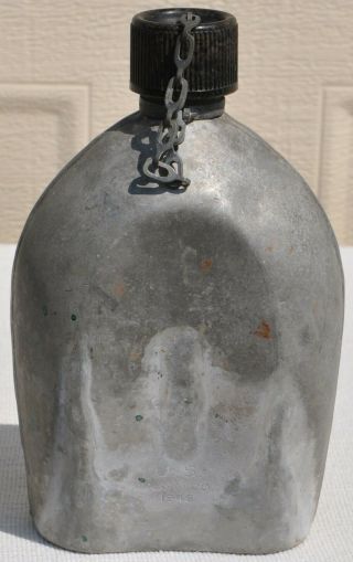 Vintage Ww2 1945 M - 1910 Us Military Metal Canteen A.  G.  M.  Marked Army Usmc Marine