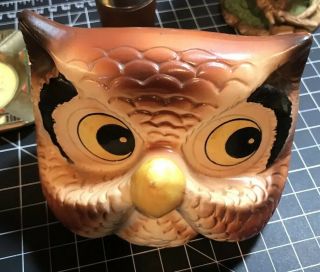 Vintage Mid Century Owl Figurine Made In Japan Eyeglasses Holder 3