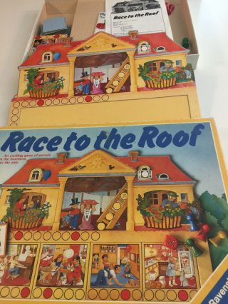 Vintage 1988 Ravensburger “race To The Roof” Board Game Complete