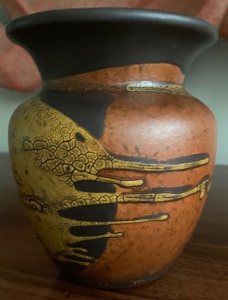 Vintage Royal Haeger Earth Wrap Vase Planter Pottery Mid Century Modern Crackle