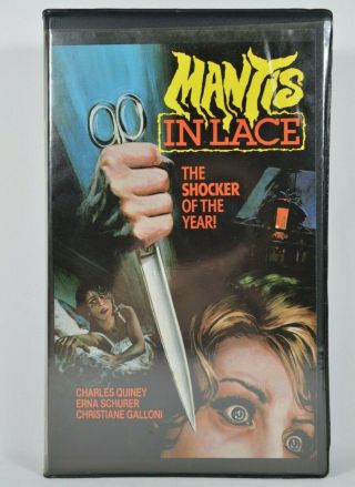 Mantis In Lace Vintage Horror Vhs Tape In Clamshell Case Oop