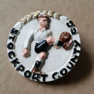 Stockport County Fc Vintage Pin Badge C 1930 