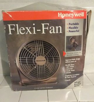 Vintage Honeywell Ht - 60 (rare) Flexible Portable Room Air Fan Brushed Nickel