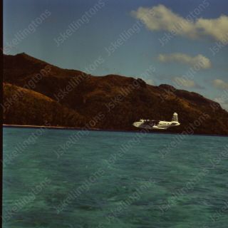 1970 Scenic View Of Sea Plane Over Ocean Vintage 2 " Transparency Pm10