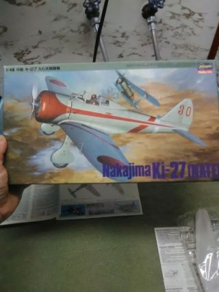 Vintage Hasegawa 1/48 Nakajima Ki - 27 (nate) Model Kit With True Details Set