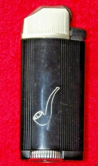 Vintage Imco G77r Black Pipe Lighter / Austria Made / Pipe
