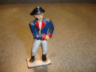 Old Vtg Antique Cast Iron Valley Forge American Revolution General Figurine