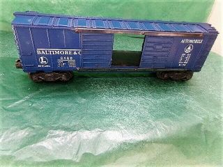 Vintage O Lionel 6468 Blue B&o Baltimore Ohio Box Car Very Good
