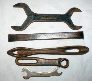 30 Old Antique Vintage Unusual Odd Farm Implement Plow Shop Auto wrench tools 4