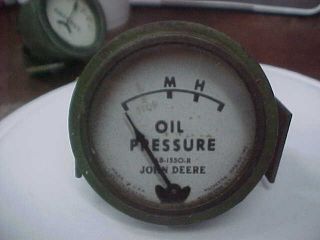 Vintage John Deere Oil Pressure Gauge - - Ab - 1550 - R As Found