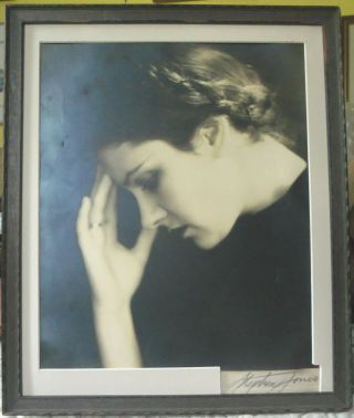 Vintage Silver Gelatin Print Photograph Art Portrait Of Woman Signed 11 " X 13.  5 "