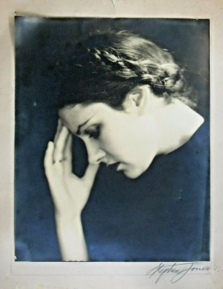 Vintage Silver Gelatin Print Photograph Art Portrait of Woman Signed 11 