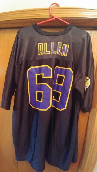 Vintage Minnesota Vikings Jared Allen Jersey Mens 2xl Black Team Apparel 