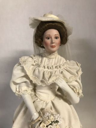 Vintage Porcelain Bride Doll,  Flora,  1900s Bride - Classic Brides of the Century 2