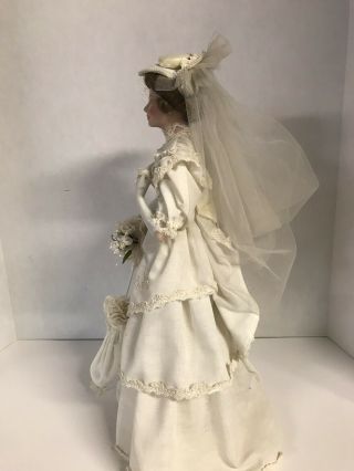 Vintage Porcelain Bride Doll,  Flora,  1900s Bride - Classic Brides of the Century 3