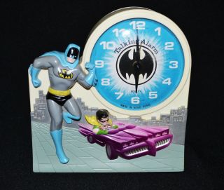 Batman And Robin Talking Alarm Clock Vintage 1974 Janex Not