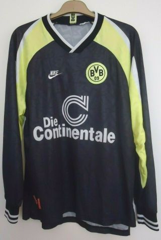 Borussia Dortmund Vintage Football Shirt By Nike Size Xxl Seasons 1995/1996