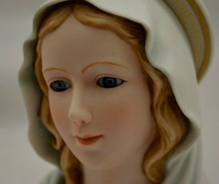 Vintage Mary Madonna Porcelain Head Figure Statue Marks & Rosenfeld Vtg